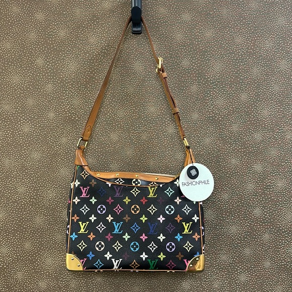 🔥🔥🔥Authentic LOUIS VUITTON Monogram Multicolor Boulogne Black Shoulder Bag - Picture 9 of 16